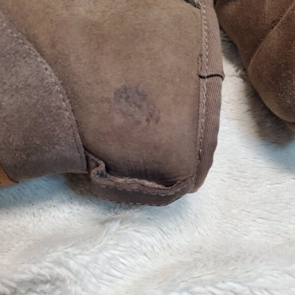 Ugg Classic Chocolate‎ Brown Suede Lined Mini Short Bootie Boots Shoes Women 6 - Picture 9 of 12